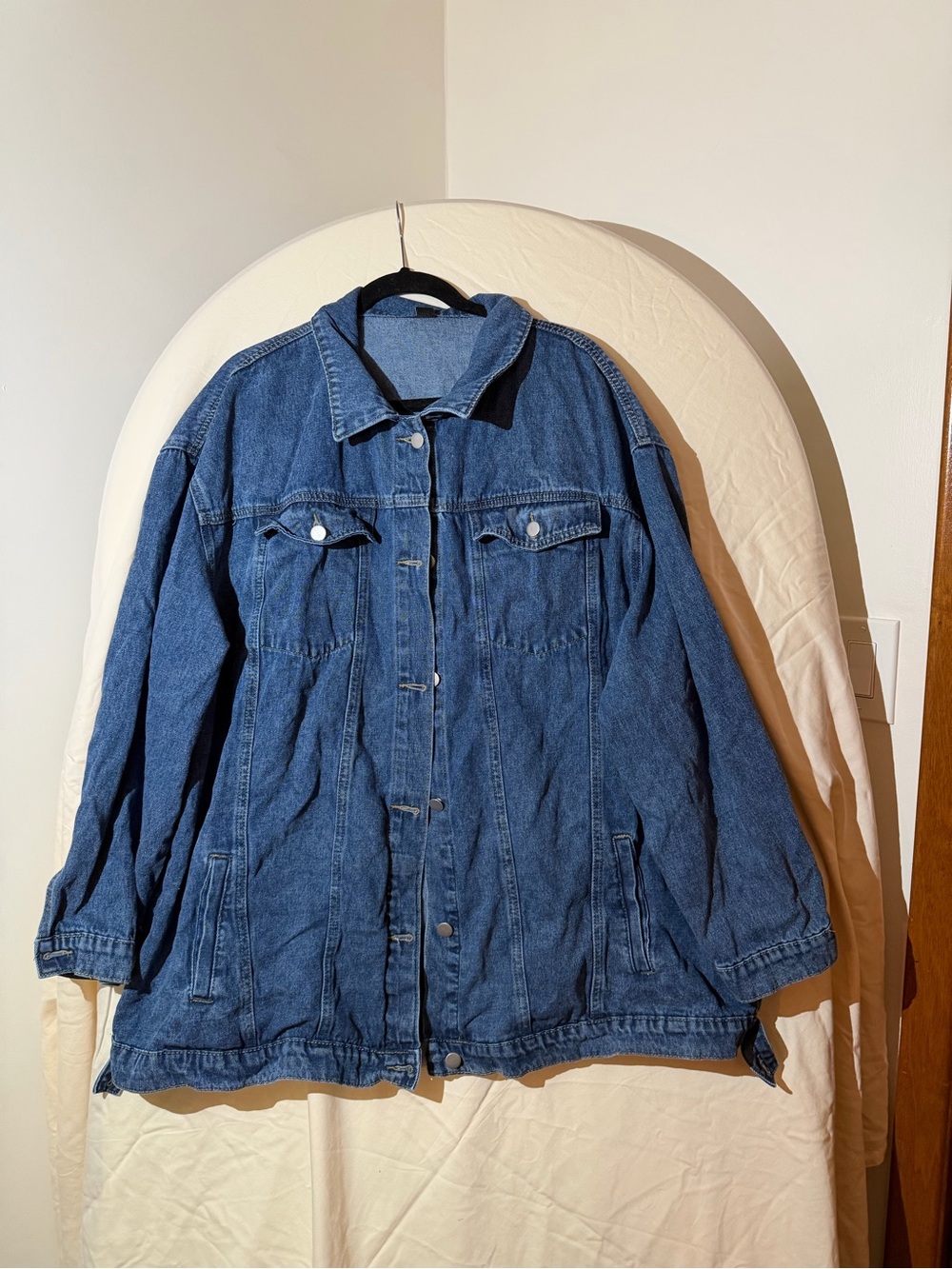 SHEIN Blue Oversized Denim Jean Jacket